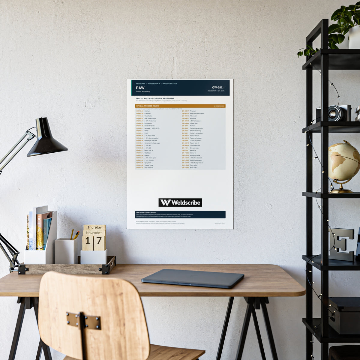 QW-257.1 PAW special processes qualification variables poster – product view 9