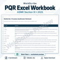 ASME Section IX PQR Excel workbook template